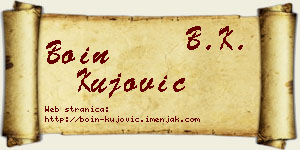 Boin Kujović vizit kartica
